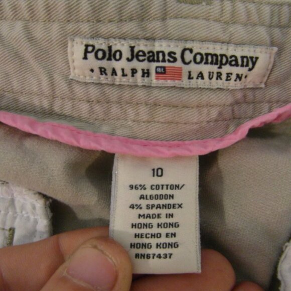 WOMEN's sz10 RALPH LAUREN POLO JEANS COMPANY COTTON SPANDEX CAPRI PANTS NM 00305 - Picture 9 of 12
